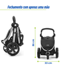 Carrinho Bebe Passeio Travel System Dobrável Reclinável Ajustavel Seguro Infantil Litet Baby - 7