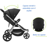 Carrinho Bebe Passeio Travel System Dobrável Reclinável Ajustavel Seguro Infantil Litet Baby - 6