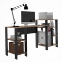 Ver imagem 2 de Mesa Escrivaninha Home Office Montana com Prateleiras para Objetos - Pleno