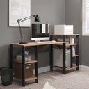 Ver imagem 1 de Mesa Escrivaninha Home Office Montana com Prateleiras para Objetos - Pleno