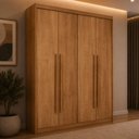 Ver imagem 1 de Guarda-Roupa Solteiro 100% MDF com 4 Portas e 2 Gavetas Multimóveis CR35517 Madeirado