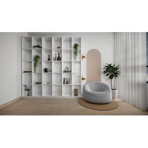 Armário Colmeia Expositor Multiuso Nicho Closet Lojas Roupas 30 Nichos Branco