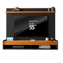 Ver imagem 7 de Painel Ripado Tv 55 Polegadas com Nicho e Prateleira Ipanema - Preto e Cedro