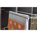 Ver imagem 2 de Porta Toalhas Pano de Prato Triplo Suporte Deslizante Cozinha Armário Aço Inox