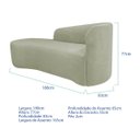 Ver imagem 3 de Kit Divã Recamier Orgânico França 180cm Lado Esquerdo e Poltrona Amore Bouclé