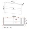 Rack E Painel Para Tv 42 Polegadas PA2913xR1480 Natural Palha Tecno Mobili - 3