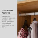 Ver imagem 3 de Guarda Roupa Casal Lizz 6 Portas de Bater MDF Hannover Casa D Móveis