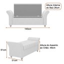 Ver imagem 4 de Puff Baú 140cm Charles Boucle Cinza - Sallar Home