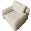 Ver imagem 6 de Poltrona Decorativa Orgânica Sala de Estar Living Eliot F04 Couro Off White - Lyam Decor