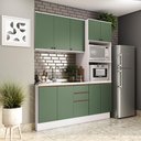 Ver imagem 1 de Cozinha Compacta Celeste Kappesberg 100% Mdf Branco/verde 190cm