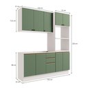 Ver imagem 4 de Cozinha Compacta Celeste Kappesberg 100% Mdf Branco/verde 190cm