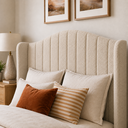 Ver imagem 2 de Cabeceira Cama Box Casal King 195cm Zoe Estofada Boucle Moderna
