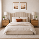 Ver imagem 1 de Cabeceira Cama Box Casal King 195cm Zoe Estofada Boucle Moderna