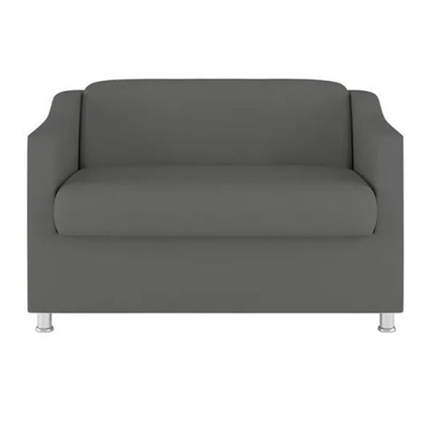 Namoradeira Decorativa Reforçada Recepção Suede Cinza