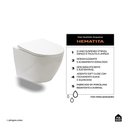 Ver imagem 2 de Vaso Sanitário Suspenso Saída Horizontal Hematita Pingoo.casa - Branco
