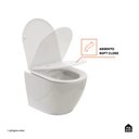 Ver imagem 3 de Vaso Sanitário Suspenso Saída Horizontal Hematita Pingoo.casa - Branco