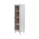 Ver imagem 5 de Cristaleira Estante Para Livros Ditália 1 Porta Vidro E-963 Cor:Cinza