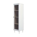 Ver imagem 1 de Cristaleira Estante Para Livros Ditália 1 Porta Vidro E-963 Cor:Cinza