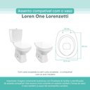 Ver imagem 3 de Tampa Vaso Sanitário Madeira Laqueada Loren One Branco para Bacia Lorenzetti