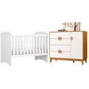 Ver imagem 1 de Berço Americano Mini Cama Mel com Cômoda Sapateira Ipe Branco Cinamomo - Móveis Albatroz