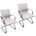 Ver imagem 1 de Kit 2 Cadeiras Presidente Esteirinha Baixa com Base Fixa