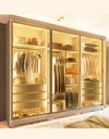 Ver imagem 2 de Guarda Roupa Reflecta 3 Portas Correr com Pés e Led Matt Cor:off White