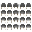 Ver imagem 1 de Kit 20 Poltronas: Elegância e Glamur Absolutos no Salão Cinza-escuro