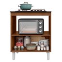 Ver imagem 3 de Balcão Para Cooktop 4 Bocas 1 Porta Natura Preto Master Zanzini