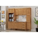 Ver imagem 1 de Cozinha Modulada em Madeira 10 Portas e 3 Gavetas com Torre Quente 2 Fornos e Paneleiro Versalles Me