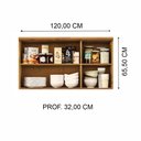 Ver imagem 3 de Cozinha Modulada em Madeira 10 Portas e 3 Gavetas com Torre Quente 2 Fornos e Paneleiro Versalles Me