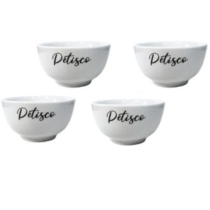 Jogo 4 Cumbucas Porcelana Branca 500ml - Petisco