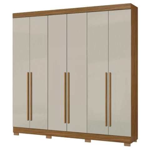 Guarda Roupa Casal 2030230 6 Portas 230 Cm Atacama Areia Armoveis