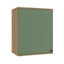 Ver imagem 1 de Armário Aéreo Celeste Kappesberg 100% Mdf 1 Porta Nogueira/verde 60cm