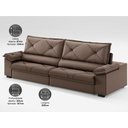 Ver imagem 5 de Sofá com Carregador Usb e Molas no Assento Retrátil Reclinável Nice 2,50m Velosuede - Netsofas