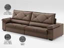 Ver imagem 5 de Sofá com Carregador Usb e Molas no Assento Retrátil Reclinável Nice 2,50m Velosuede - Netsofas