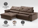 Ver imagem 3 de Sofá com Carregador Usb e Molas no Assento Retrátil Reclinável Nice 2,50m Velosuede - Netsofas