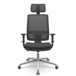 Cadeira Brizza Tela 3d Backplax Apoio Aluminio - Aero Preto - 1