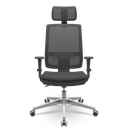 Ver imagem 1 de Cadeira Brizza Tela 3d Backplax Apoio Aluminio - Aero Preto