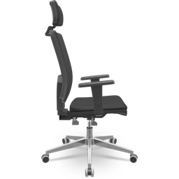 Cadeira Brizza Tela 3d Backplax Apoio Aluminio - Aero Preto - 2