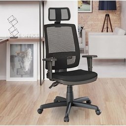 Cadeira Brizza Tela 3d Backplax Apoio Aluminio - Aero Preto - 4