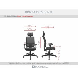 Cadeira Brizza Tela 3d Backplax Apoio Aluminio - Aero Preto - 6