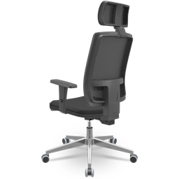 Cadeira Brizza Tela 3d Backplax Apoio Aluminio - Aero Preto - 3