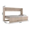 Cama De Parede Dobrável Solteiro Horizontal Com Colchão Amarula Framar - 4