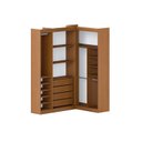 Ver imagem 2 de Guarda-Roupas Closet Modulado Roupeiro de Canto L sem Portas 4 Gavetas Sapateira Versatille Yescasa