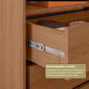 Ver imagem 4 de Guarda-Roupas Closet Modulado Roupeiro de Canto L sem Portas 4 Gavetas Sapateira Versatille Yescasa