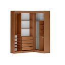 Ver imagem 2 de Guarda-Roupas Closet Modulado Roupeiro de Canto L sem Portas 4 Gavetas Sapateira Versatille Yescasa