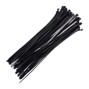 Abraçadeira de Nylon 2,5 X 20cm Preta com 100 Peças