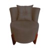 Poltrona Decorativa Luna Suede Marrom - 1