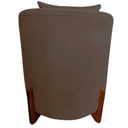 Poltrona Decorativa Luna Suede Marrom - 4