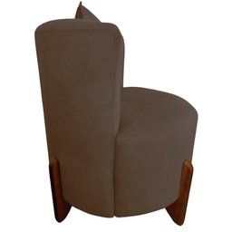 Poltrona Decorativa Luna Suede Marrom - 3